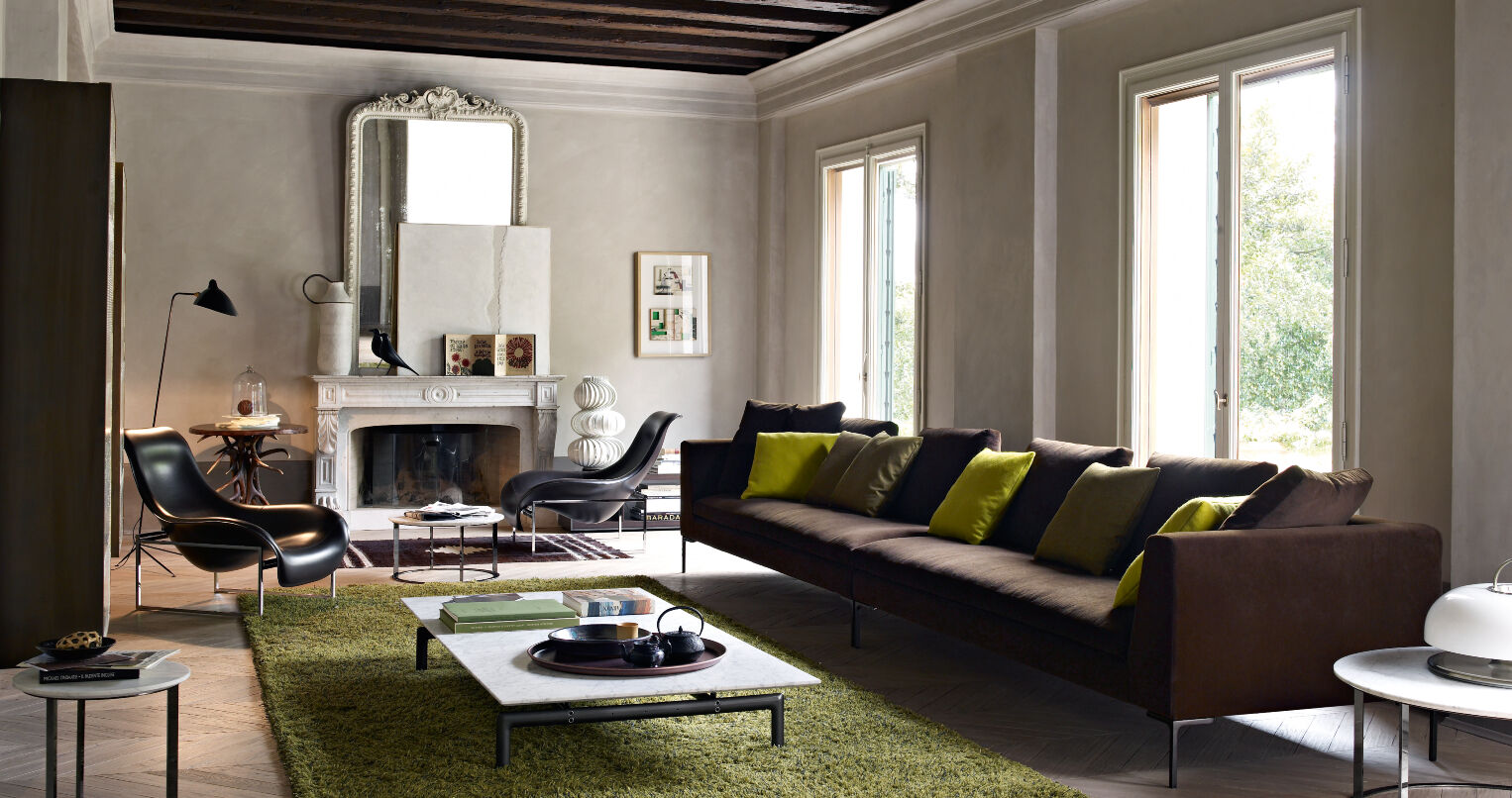 B&B Italia living room showing Charles sofa