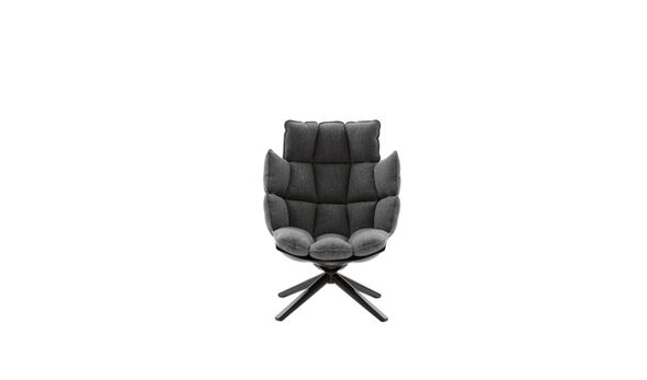 High armchair - Anthracite rattier