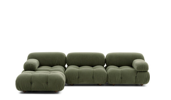 B&B Italia オットマン Ｌ字 b&bイタリア チャールズ ③ Charles Left sectional sofa - Iron grey velvet | B&B Italia