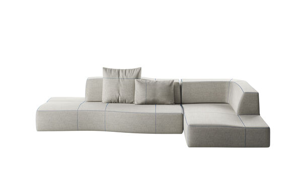 Sectional sofa - Gray Rattier