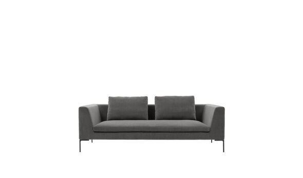 Straight sofa - Iron grey velvet