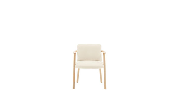 Dining chair with armrests - White rattier