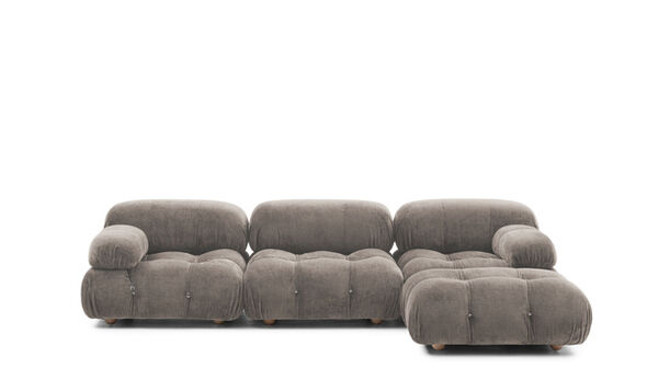 Sectional sofa - Light grey chenille