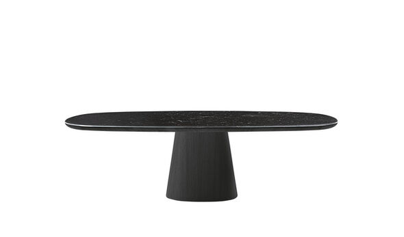 Rectangular dining table - Marquinia black marble