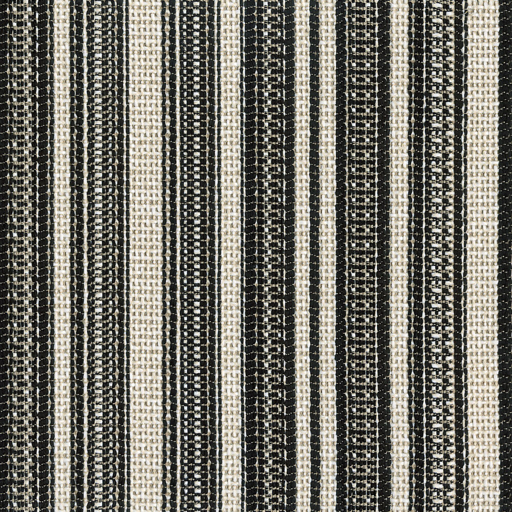 Straight sofa - Narrow stripe black / rope jacquard