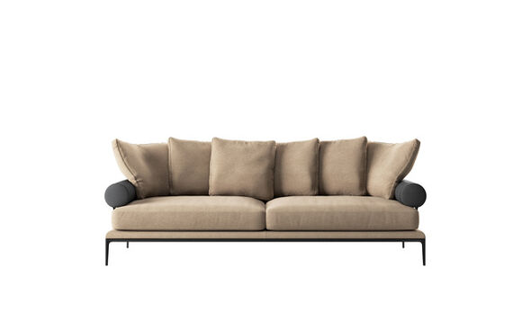 Linear Sofa - Brown Velvet