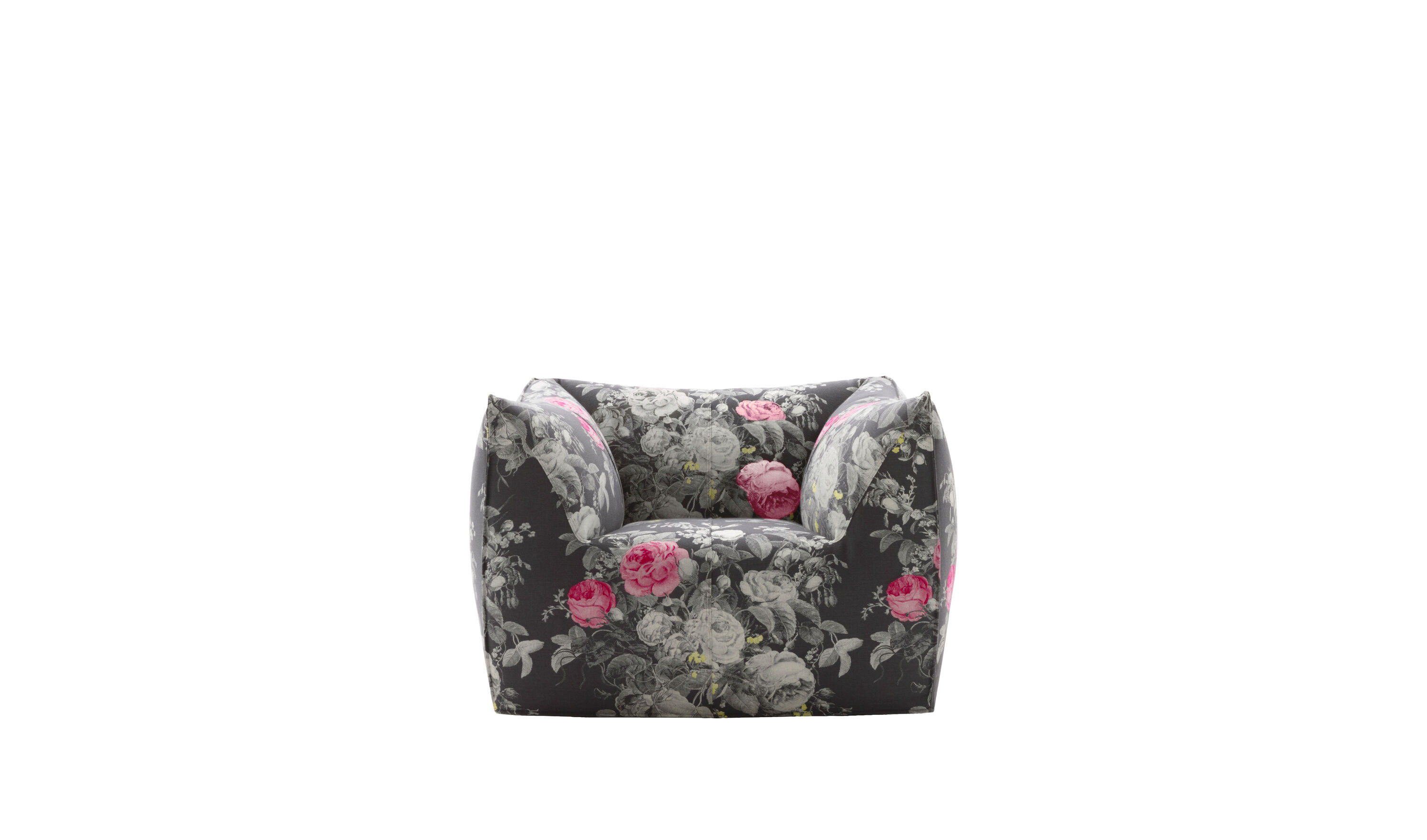 Le Bambole - Bibambola Armchair - Fucsia / yellow flower jacquard