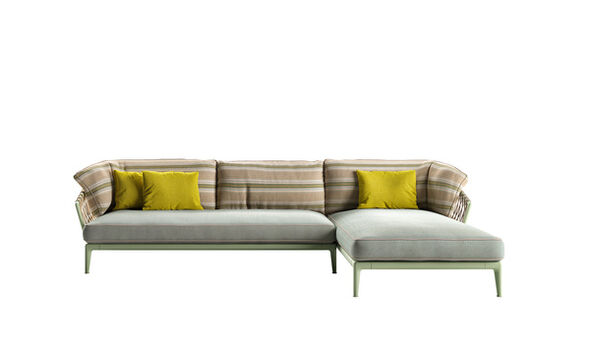 Right sectional sofa - Aquamarine Jacquard