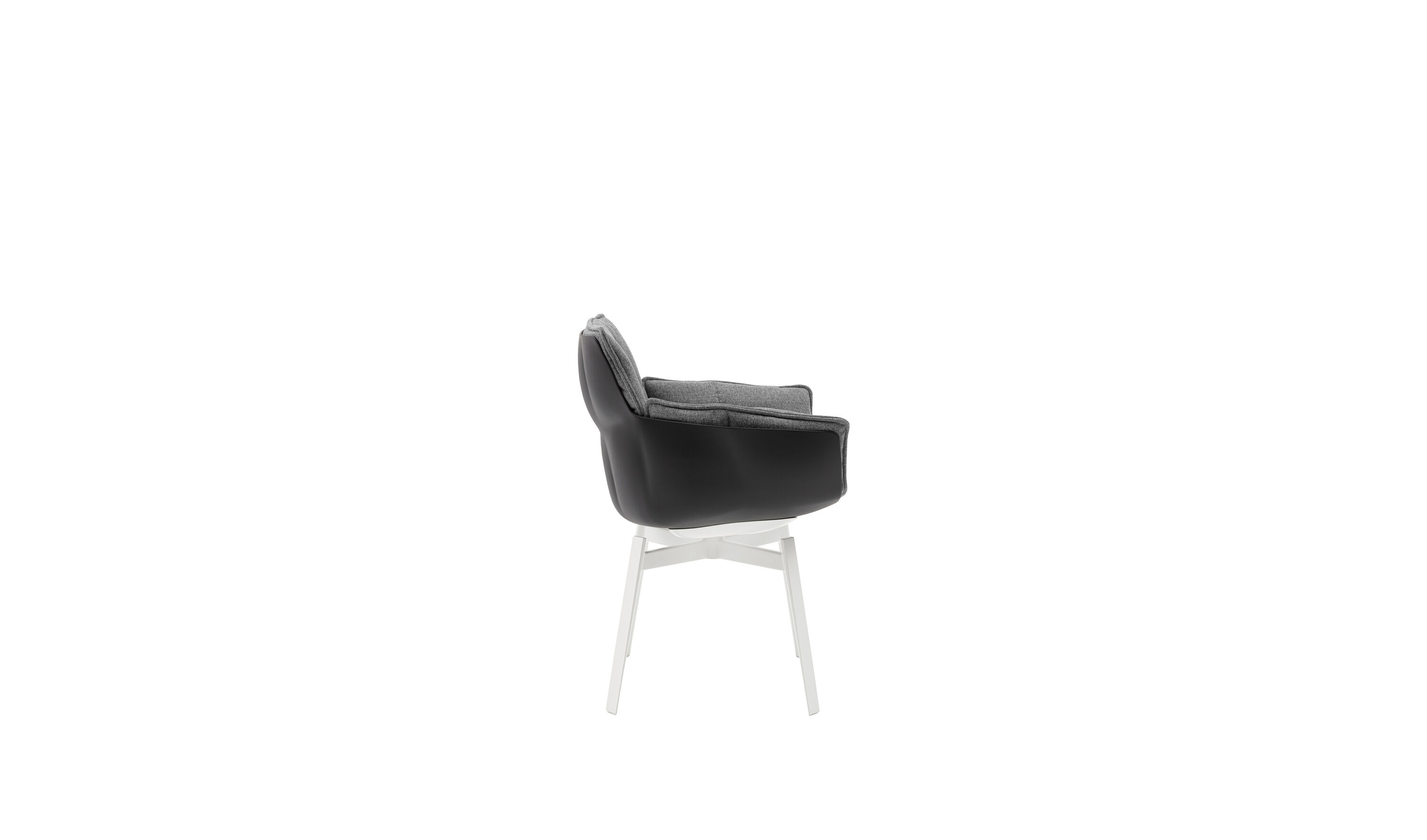 Husk Dining chair - Grey rattier | B&B Italia Official Shop