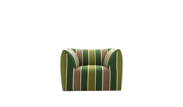 Armchair - Stripe Green