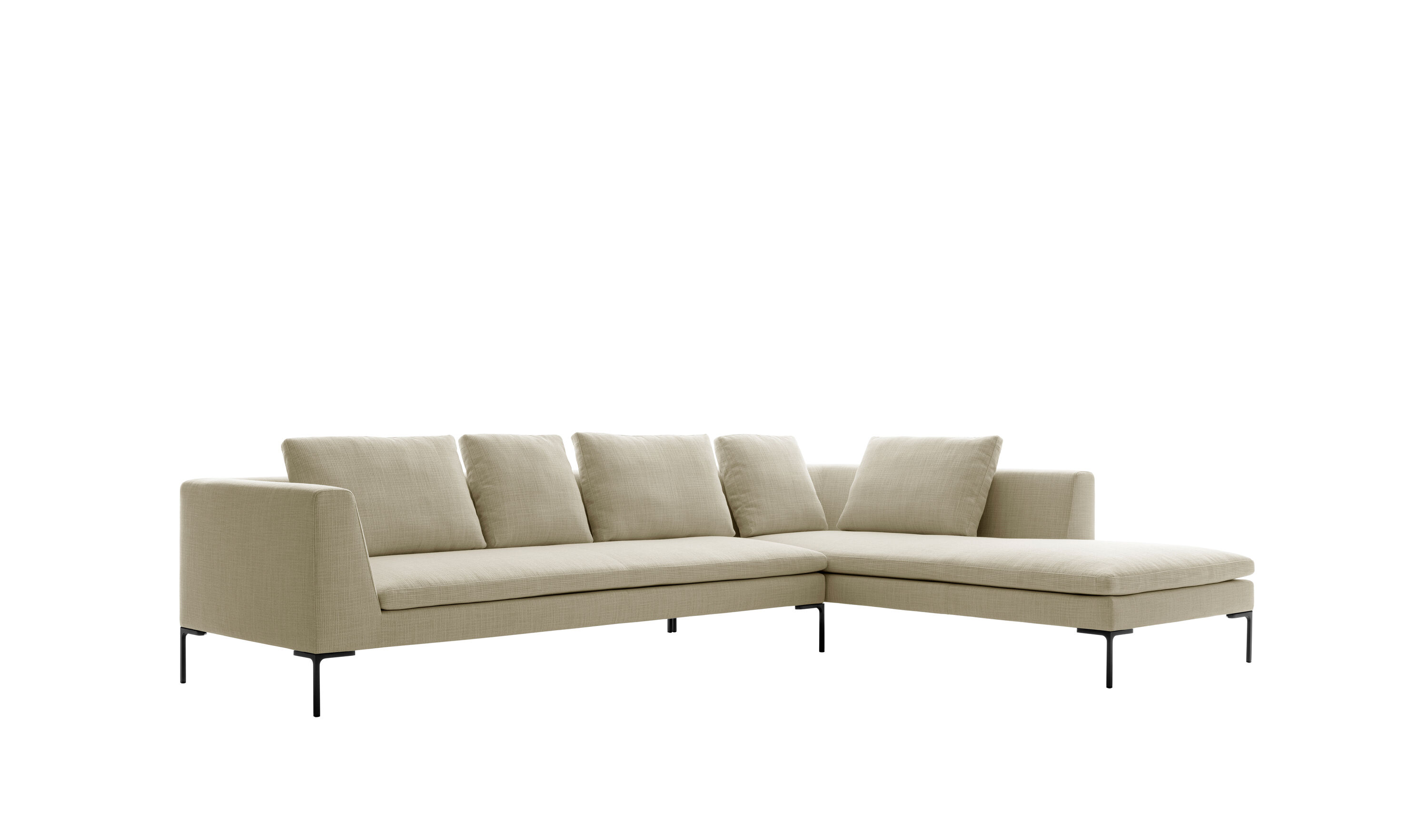 Charles Right sectional sofa - Ice rattier | B&B Italia Official Shop