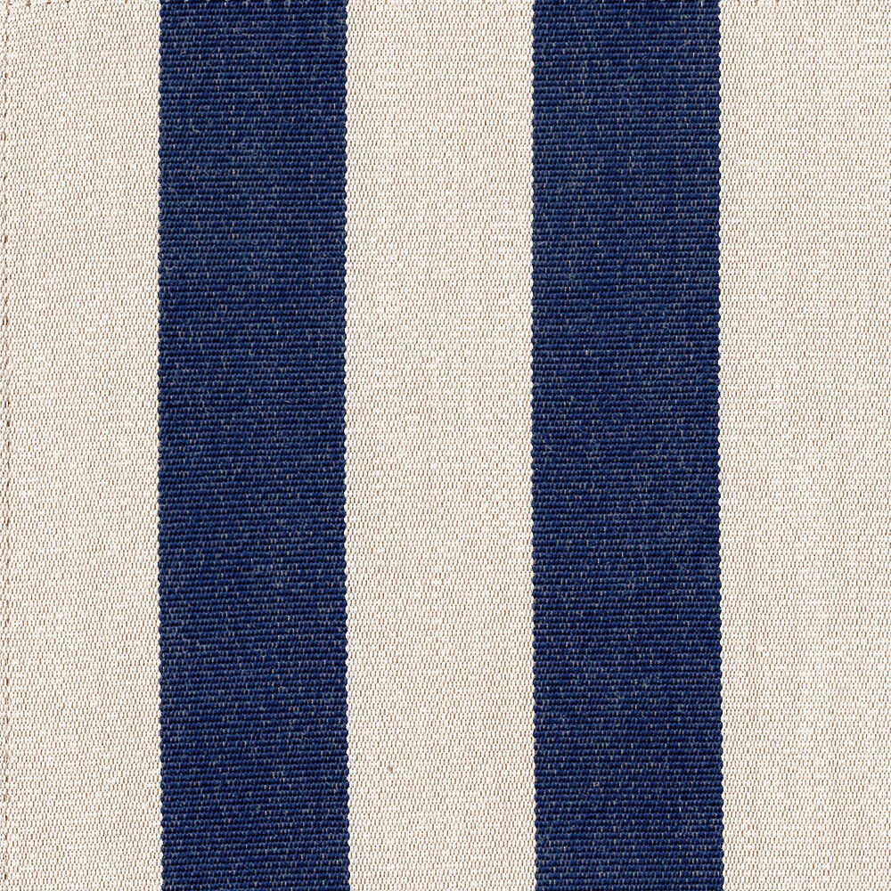 Straight sofa - Large stripe blue / cream white canvas