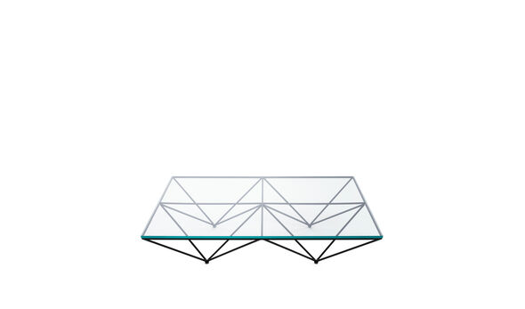 Petite table carrée - Verre extra light transparent