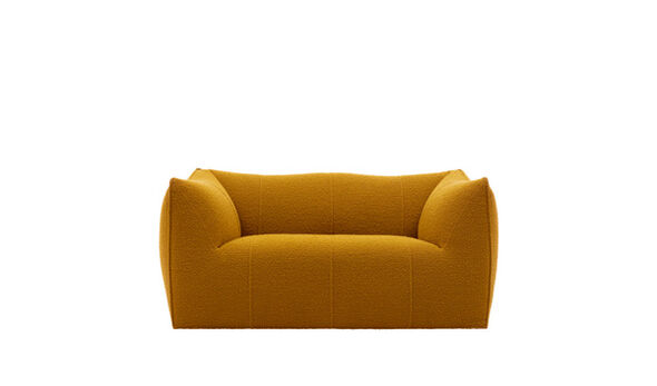 Two-seater sofa - Ochre bouclé