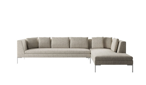 Right sectional sofa - Grey rattier