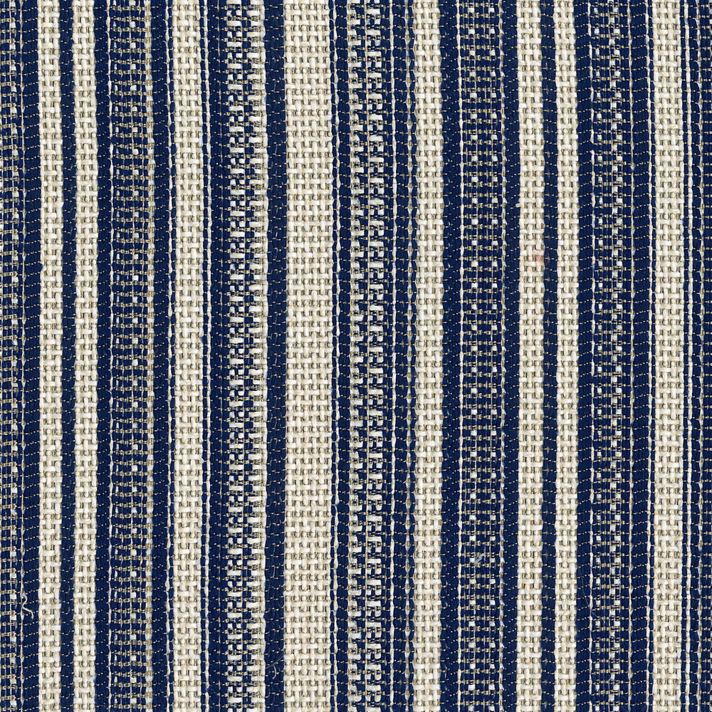 Straight sofa - Narrow stripe blue / rope jacquard