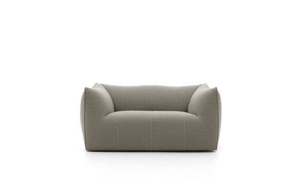 Two-seater sofa - Dove grey bouclè