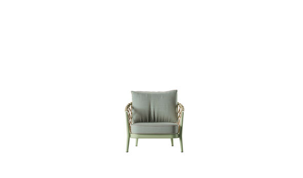 Armchair - Jacquard Turquoise/Rope 