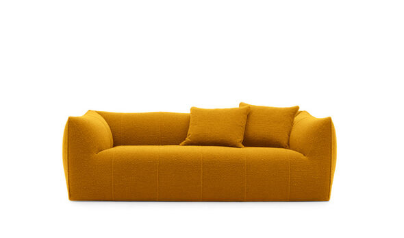 Three-seater sofa - Ochre bouclé