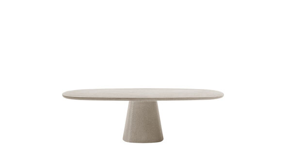 Rectangular dining table - Grey cement