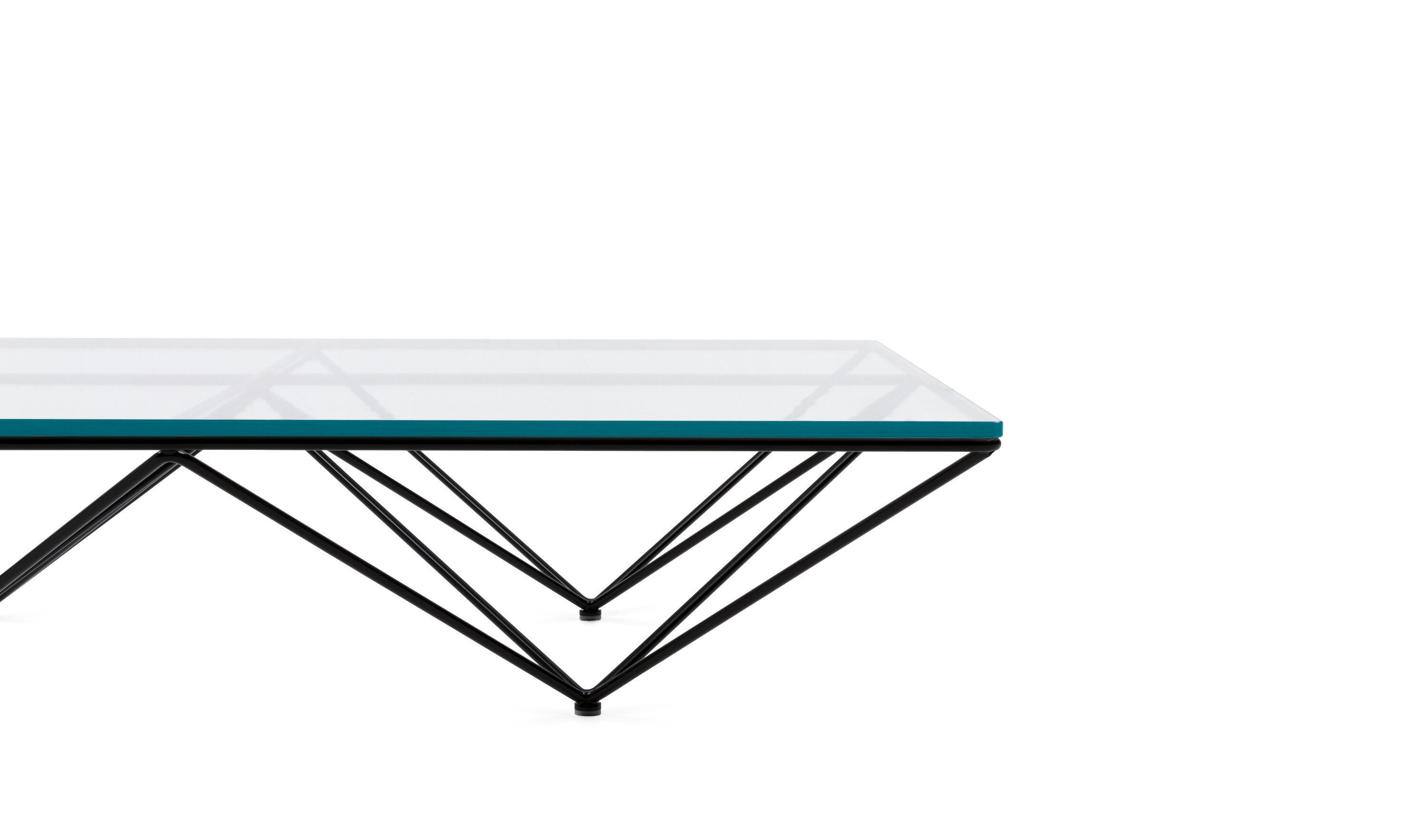 Alanda '18 Square coffee table - Transparent extra light glass