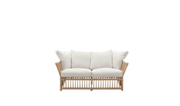 Two-seater sofa - Ecru rattier (grey stained rattan)