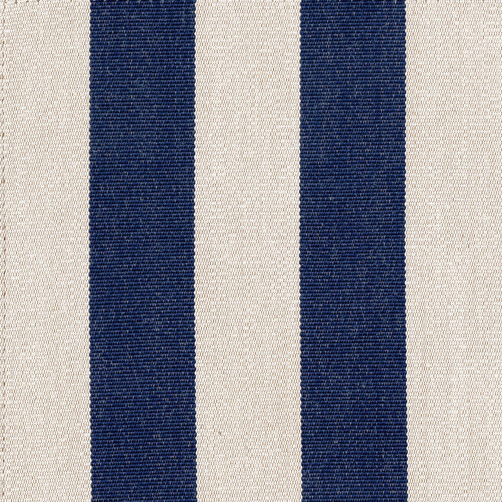 Armchair - Large stripe blue / cream white canvas