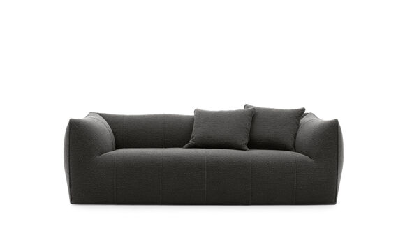Three-seater sofa - Medium grey bouclè
