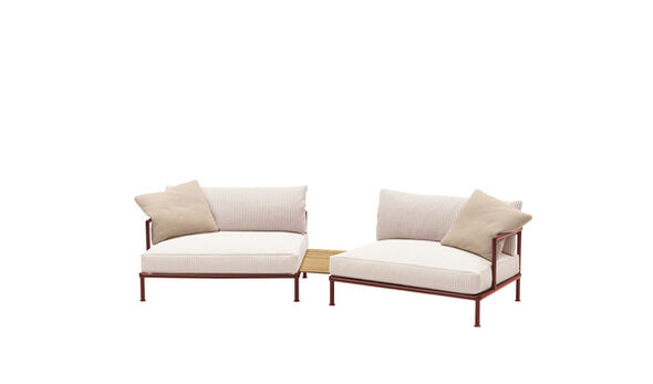 Sectional sofa - Small square brick rattier