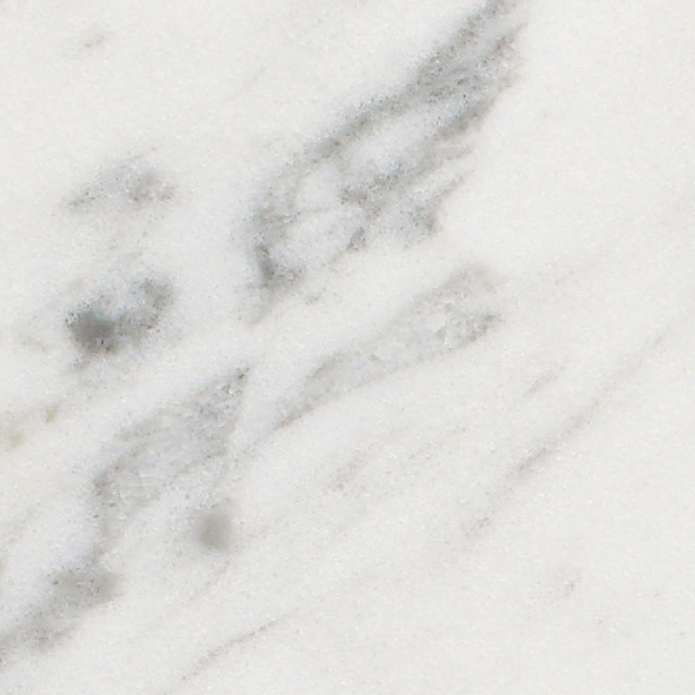 Table à manger rectangulaire - Marbre blanc Carrara (base blanche)