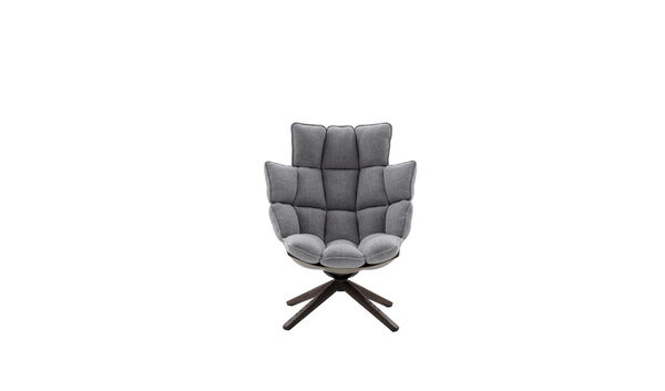 B&B Italia HUSK ハスク チェア パトリシア・ウルキオラ② Husk Low armchair - Anthracite rattier | B&B Italia Official Shop