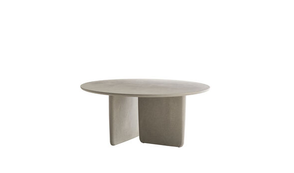 Round dining table - Grey cement