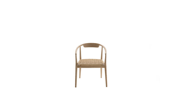 Dining chair with armrests - Natural Interlacing