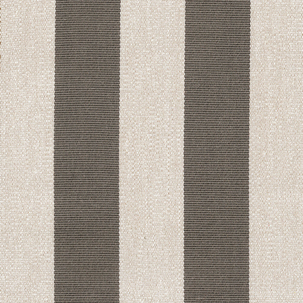 Straight sofa - Large stripe dark grey / cream white canvas