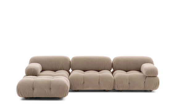 Sectional sofa - Natural velvet