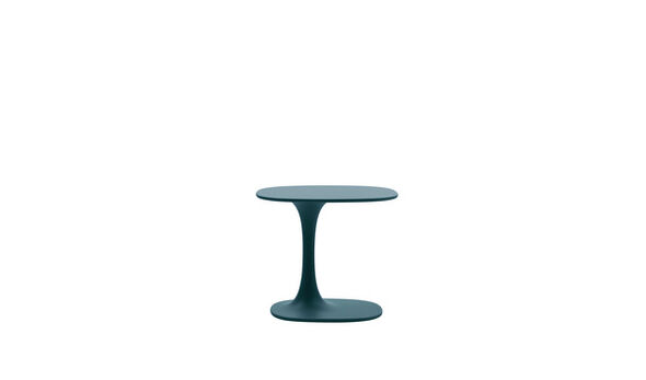 Side table - Smoke blue satin polyurethane