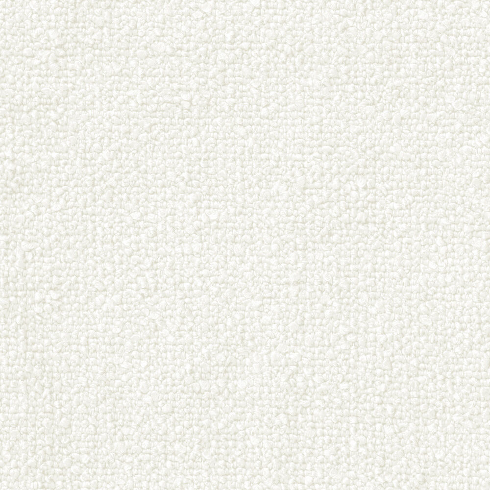 Three-seater sofa - White bouclè (black stained rattan)