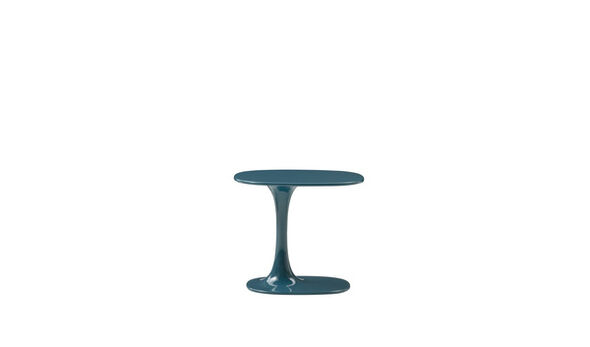 Side table - Smoke blue glossy polyurethane