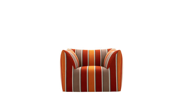 Armchair - Stripe Orange