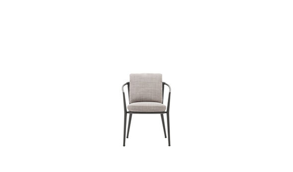 Dining chair - Light grey rattier