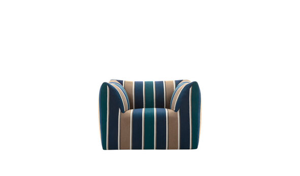 Armchair - Stripe Blue