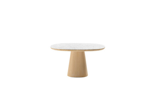 Square dining table - Carrara white marble