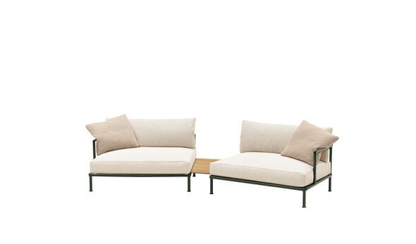 Sectional sofa - Small square green rattier