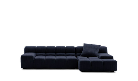 Right sectional sofa - Blue rattier
