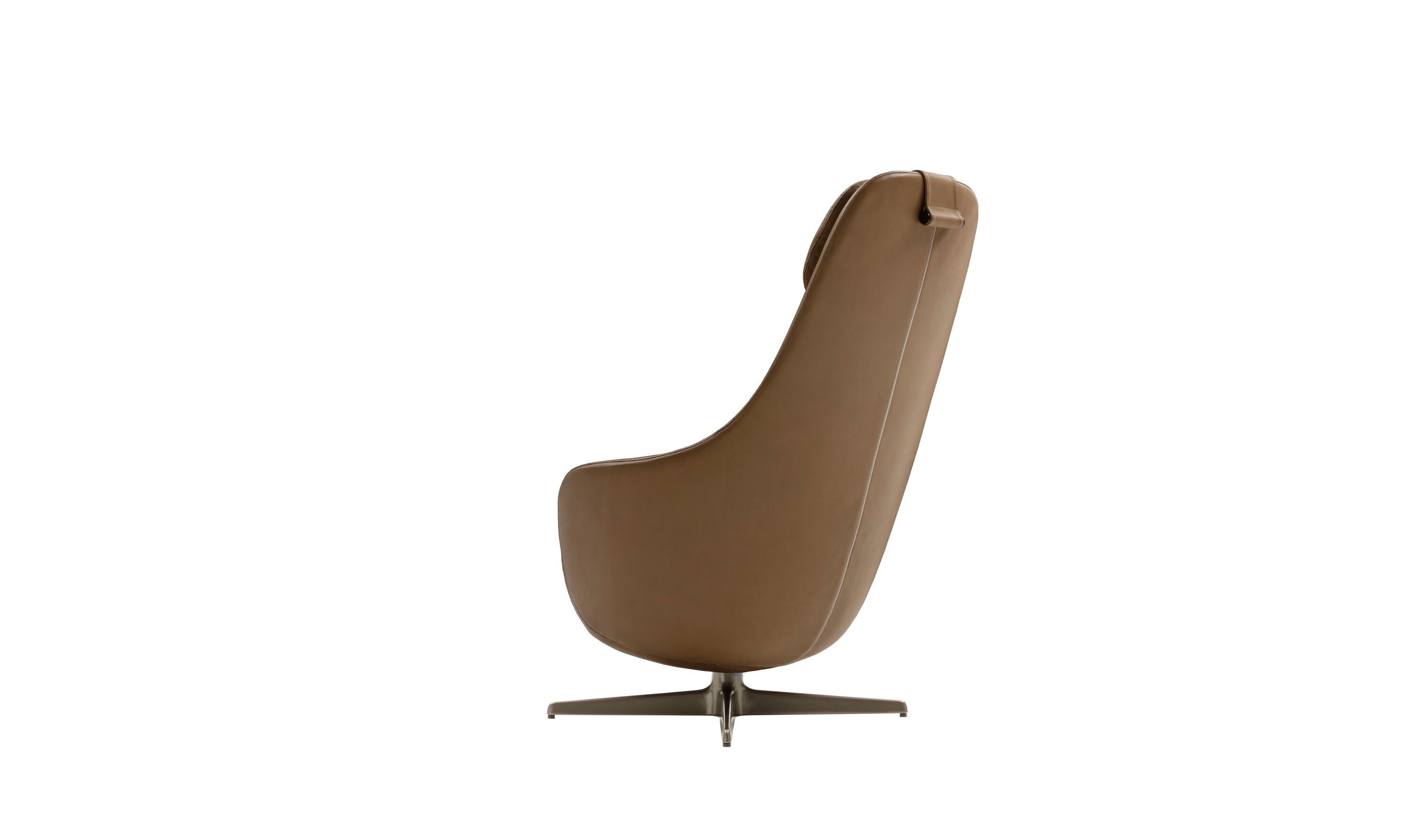 Harbor Laidback Reclining armchair - Dove grey leather | B&B