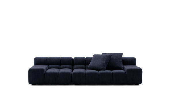 Straight sofa - Blue rattier