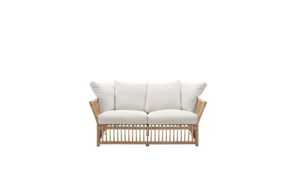 Two-seater sofa - Ecru (grey stained rattan)
