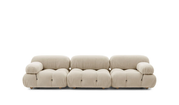 Straight sofa - Natural velvet