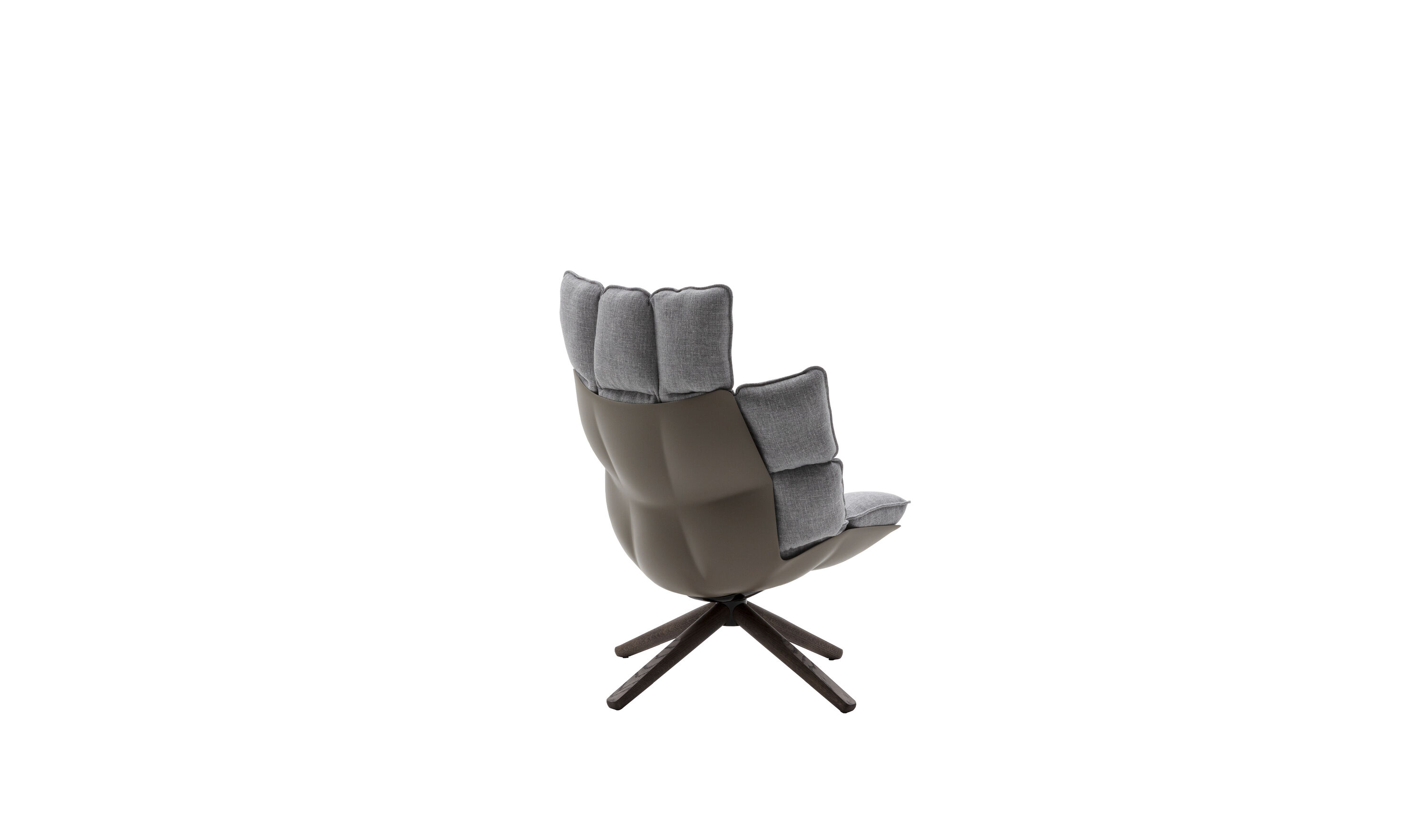 Husk High armchair - Light grey canvas | B&B Italia Official Shop