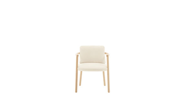 Dining Chair with armrests - White